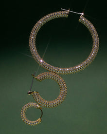 Pave Amalfi Hoops - Gold | Plated Gold