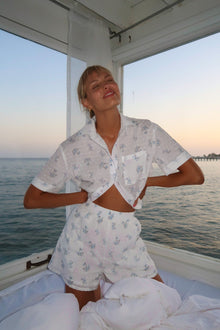 Rosy Collared Shorts Set | Baby's Breath