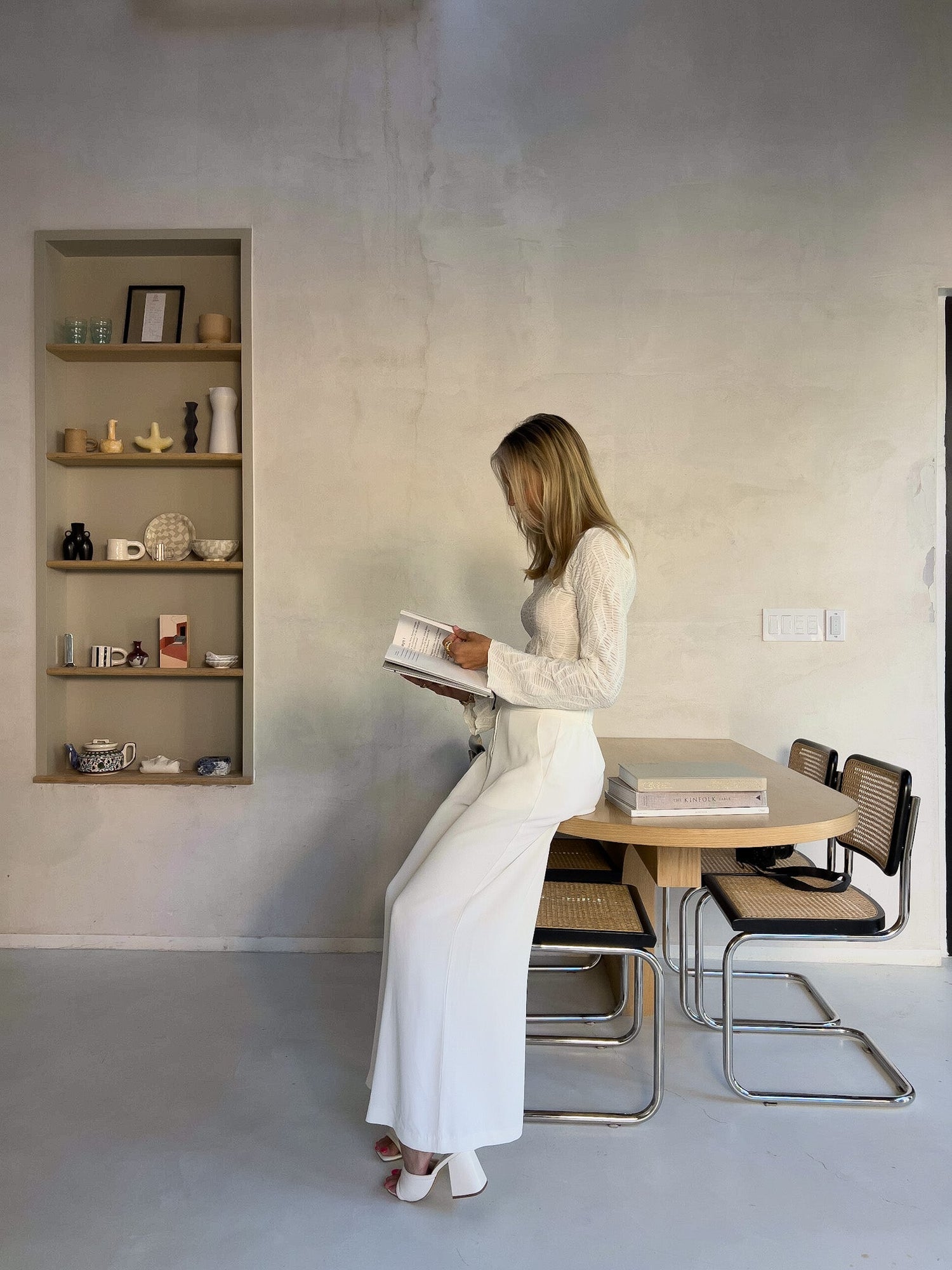 Tia Textured Long Sleeve | Ivory