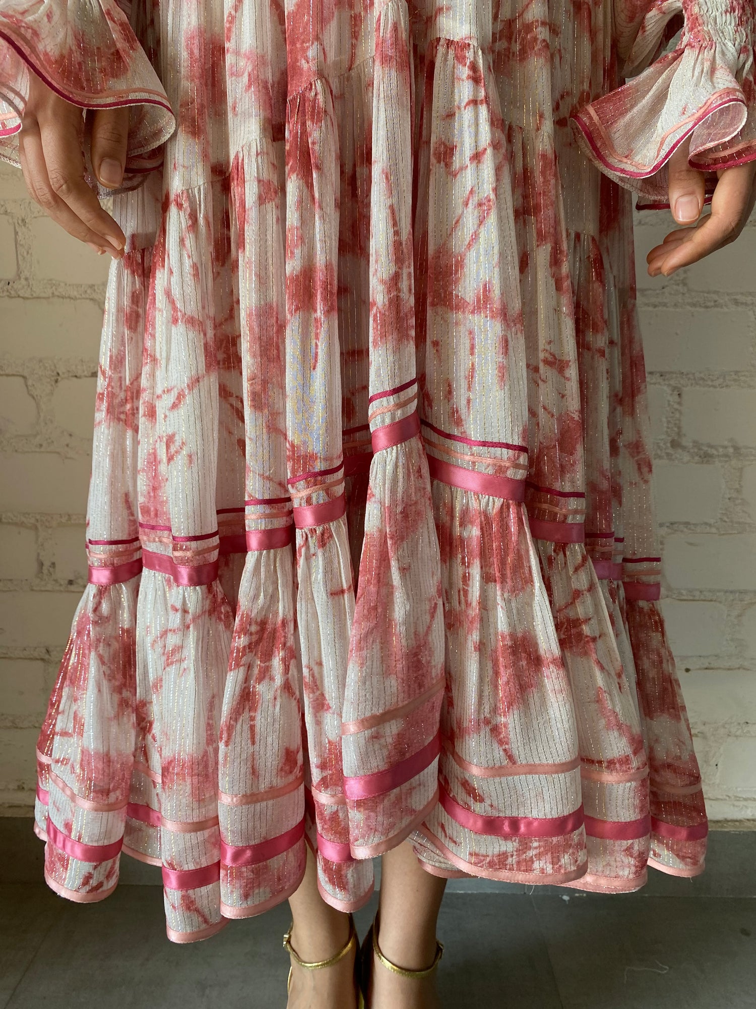 Rococo Sand | Ava Midi Dress | Rosewood Multi