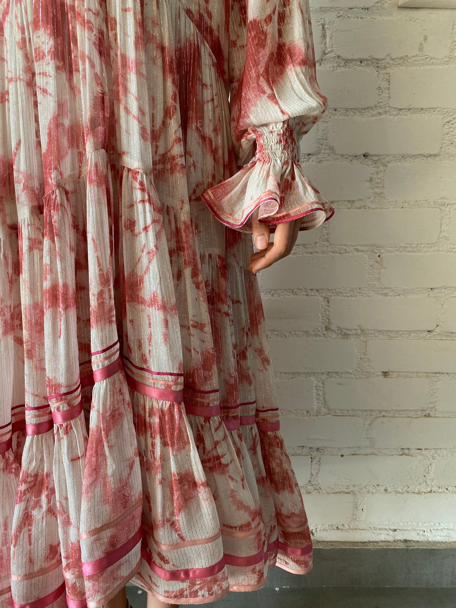 Rococo Sand | Ava Midi Dress | Rosewood Multi
