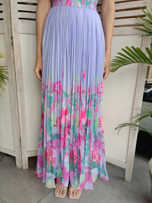 Rococo Sand | Lyan Halter-Neck Long Dress | Lilac Multi