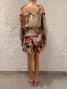 Rococo Sand | Aerin Short Dress | Beige Multi