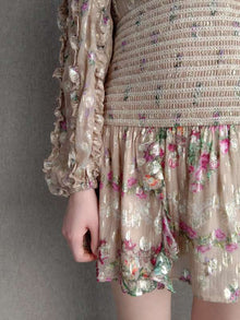 Rococo Sand | Elsa Short Dress | Beige Multi
