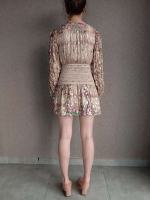 Rococo Sand | Elsa Short Dress | Beige Multi