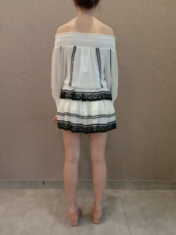 Rococo Sand | Ciara Top | White/Black