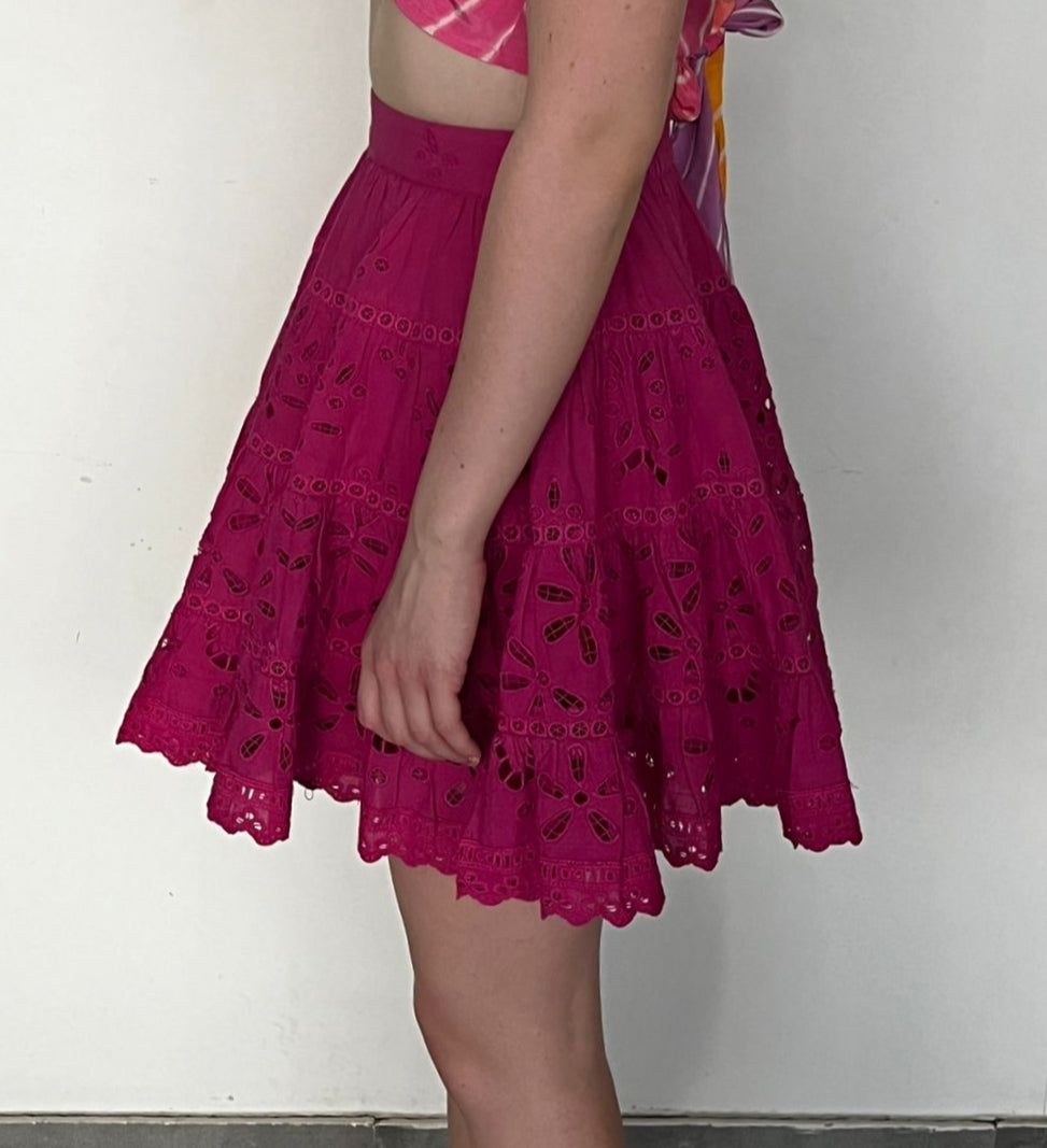 Rococo Sand | Sasha Mini Skirt | Raspberry/Pink