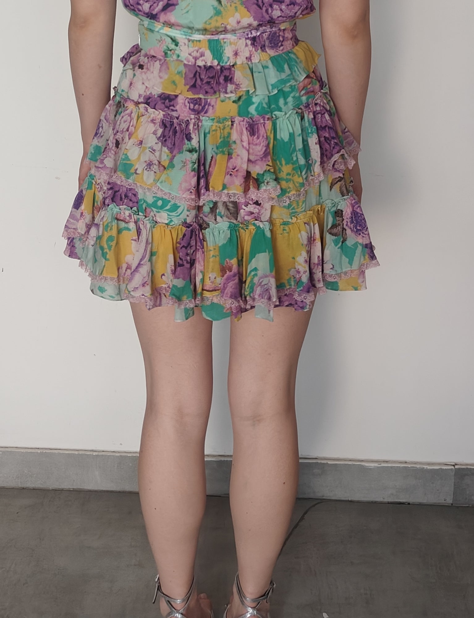 Rococo Sand | Ivy Short Skirt | Butter Yellow/Lavender