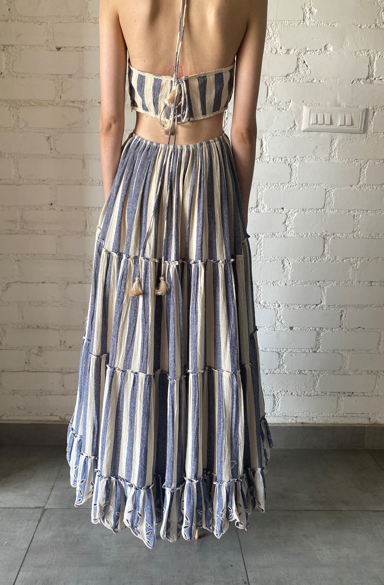 Rococo Sand | Kylie Cut Out Dress | Grey