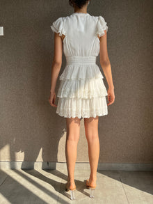 Rococo Sand | Ciara Short-Sleeve Short Dress | White