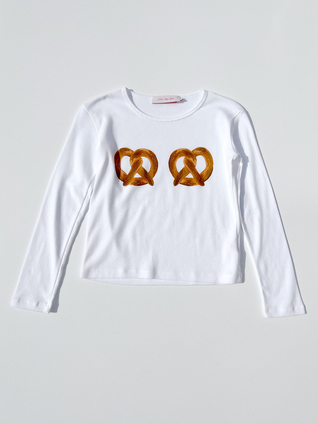 Dana Long Sleeve Tee | White x Pretzels