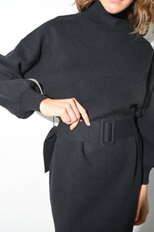 Coco Belted Mini Dress | Black