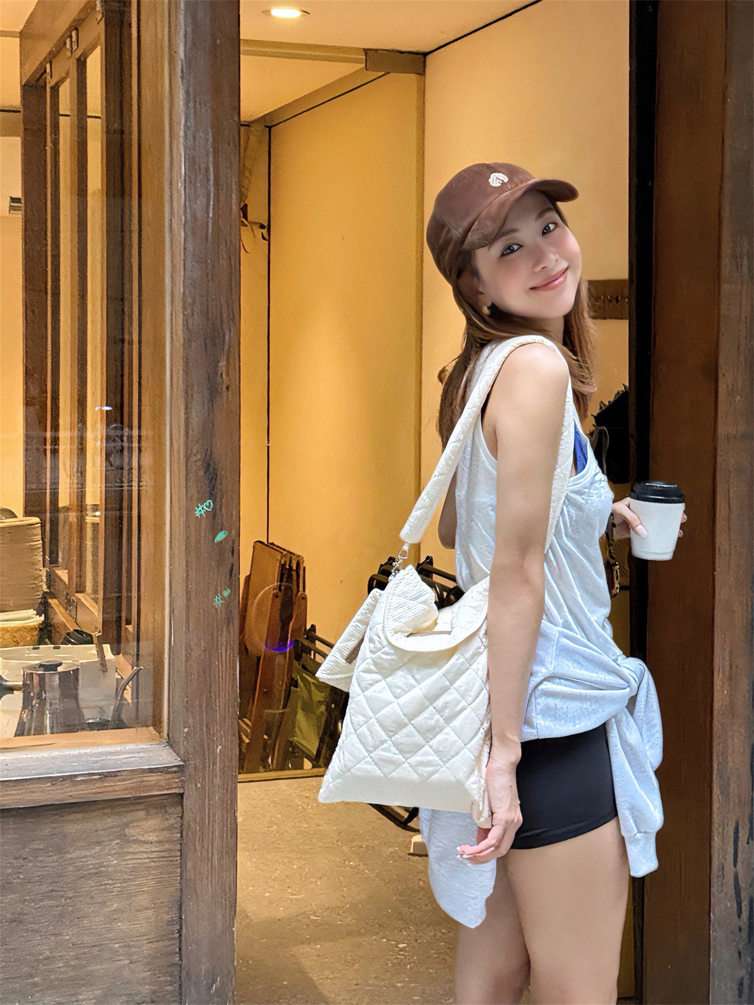 Single-Shoulder Laptop Bag | Ivory