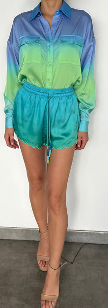 Rococo Sand | Kiki Shorts | Blue/Green Ombre