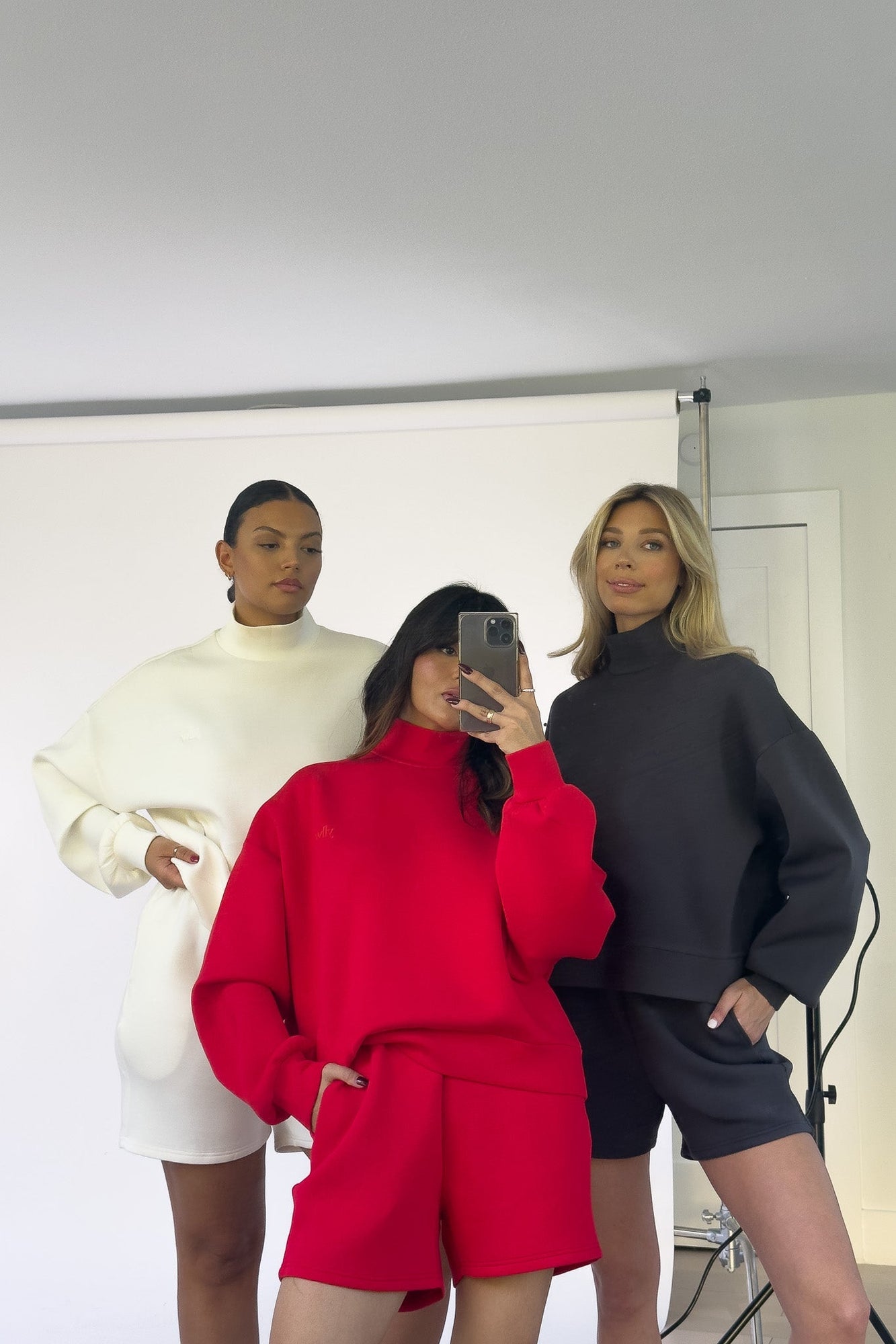 Ollie Knit Neoprene Shorts | Charcoal