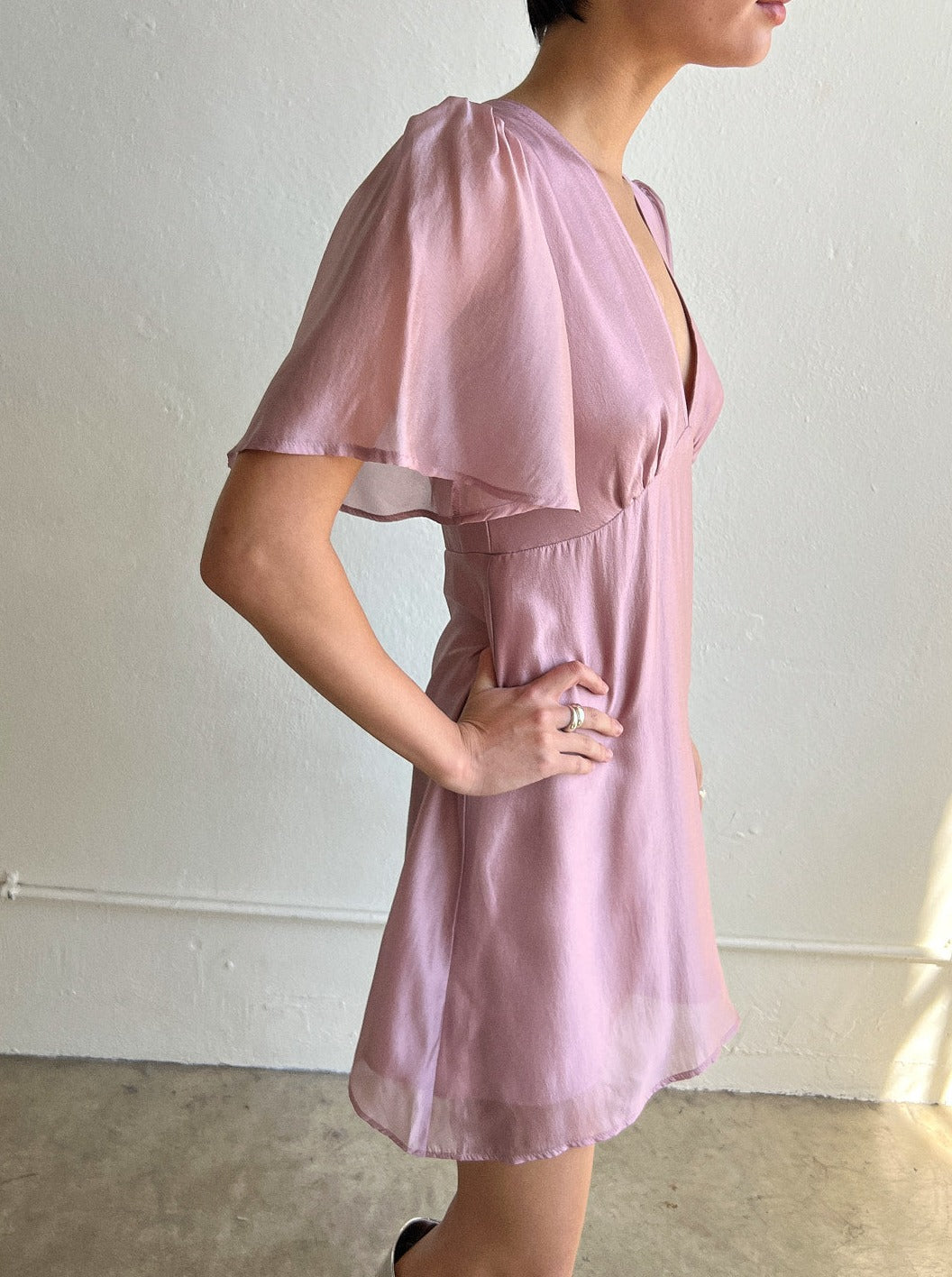 Grace Mini Dress | Ballet Pink Organza