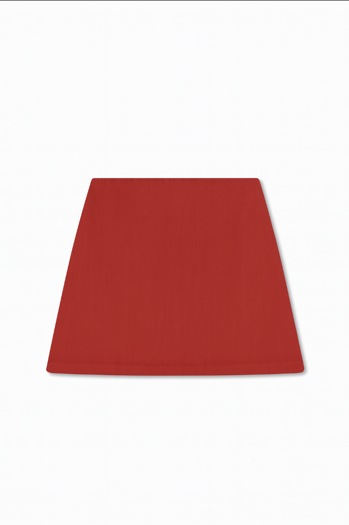 Ines Linen Mini Skirt | Apple-Red