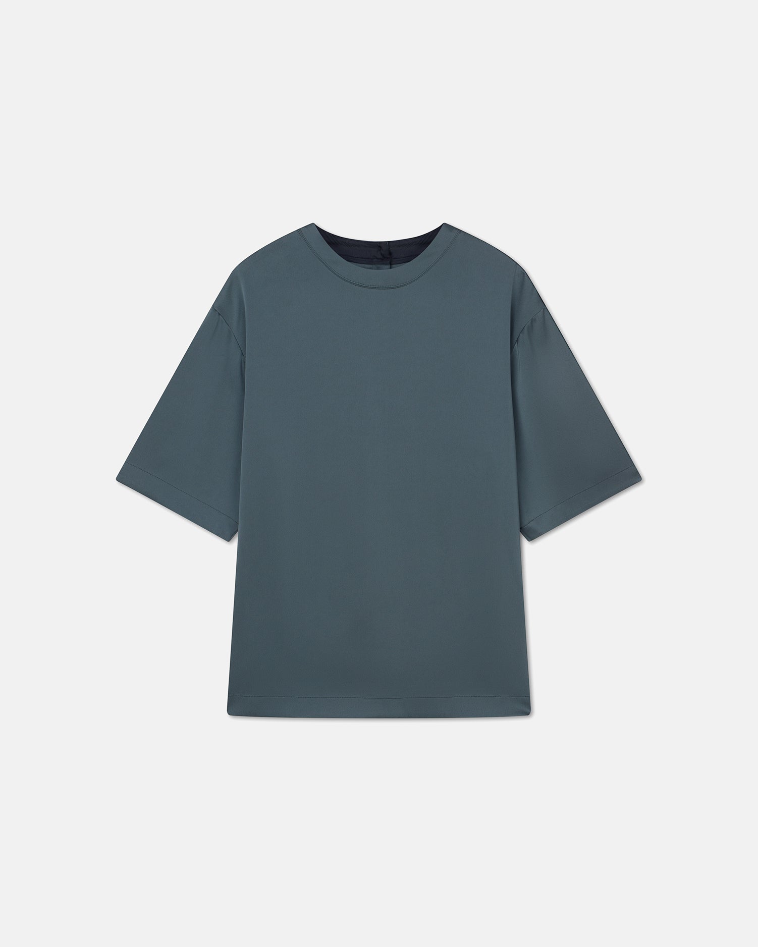 Mens | Isaac Slip Satin T-Shirt | Carbon