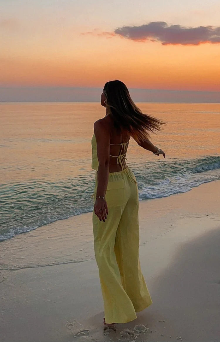 Ibiza Strapless Top | Yellow