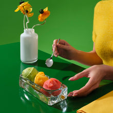 Ice Cube Ice Cream Cup - Rectangular | Clear Crystal