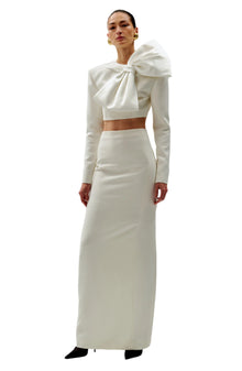 Issa Column Skirt | Ivory