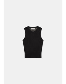 Izzy | Ribbed Vest | Black