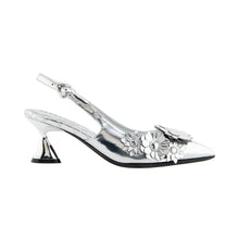 Jaya Pumps | Silver Mirror Metallic Faux Leather