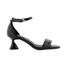 Jazzy Sandal | Black Patent Faux Leather