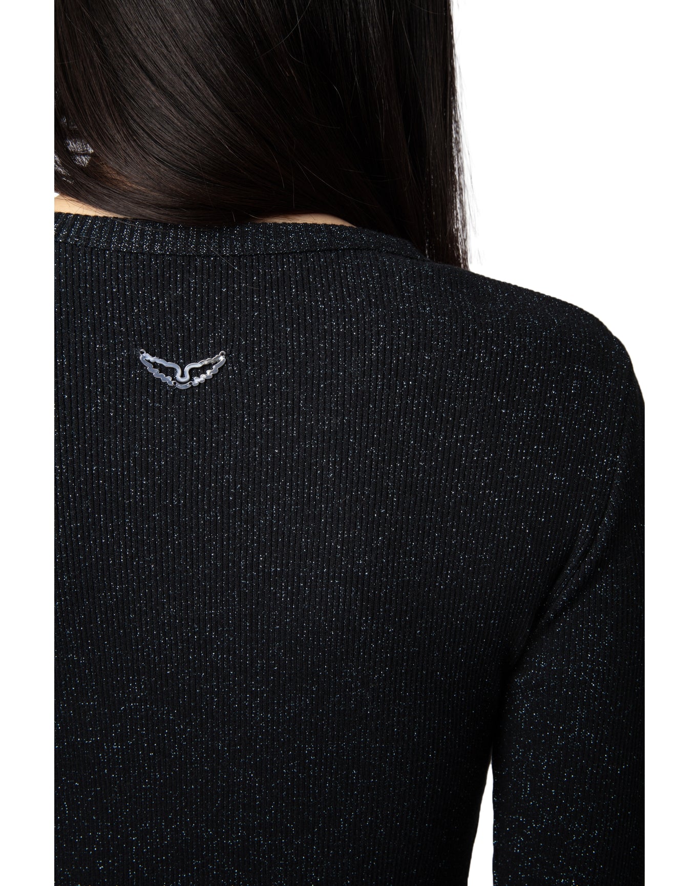 Women | Ruby Heavy Rib Lurex | Noir