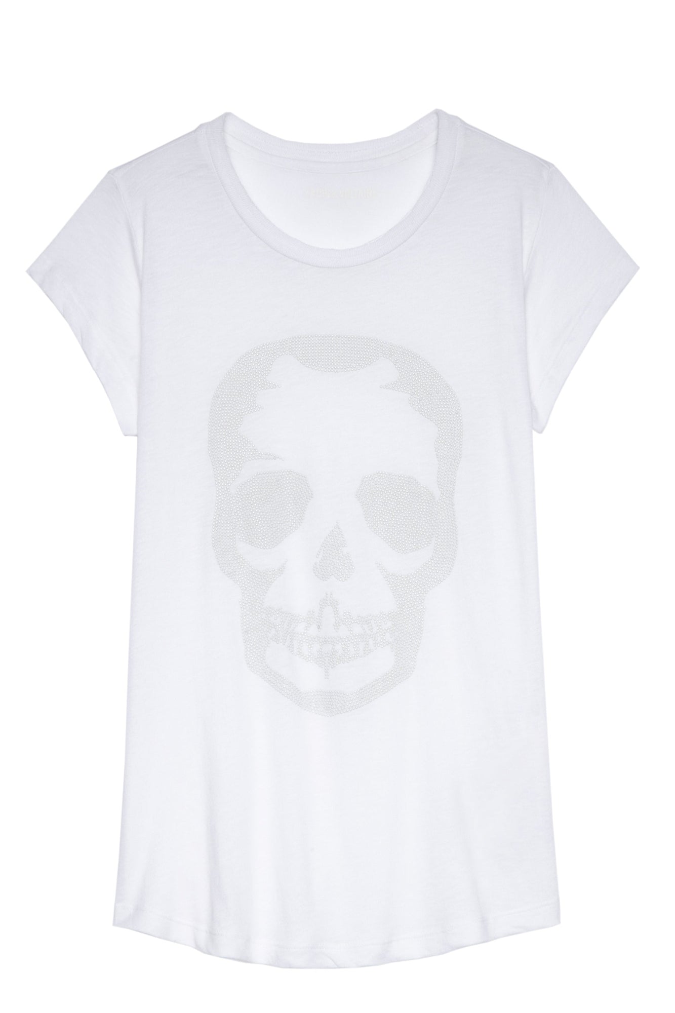 Skinny Skull Studs Tee Shirt  | White