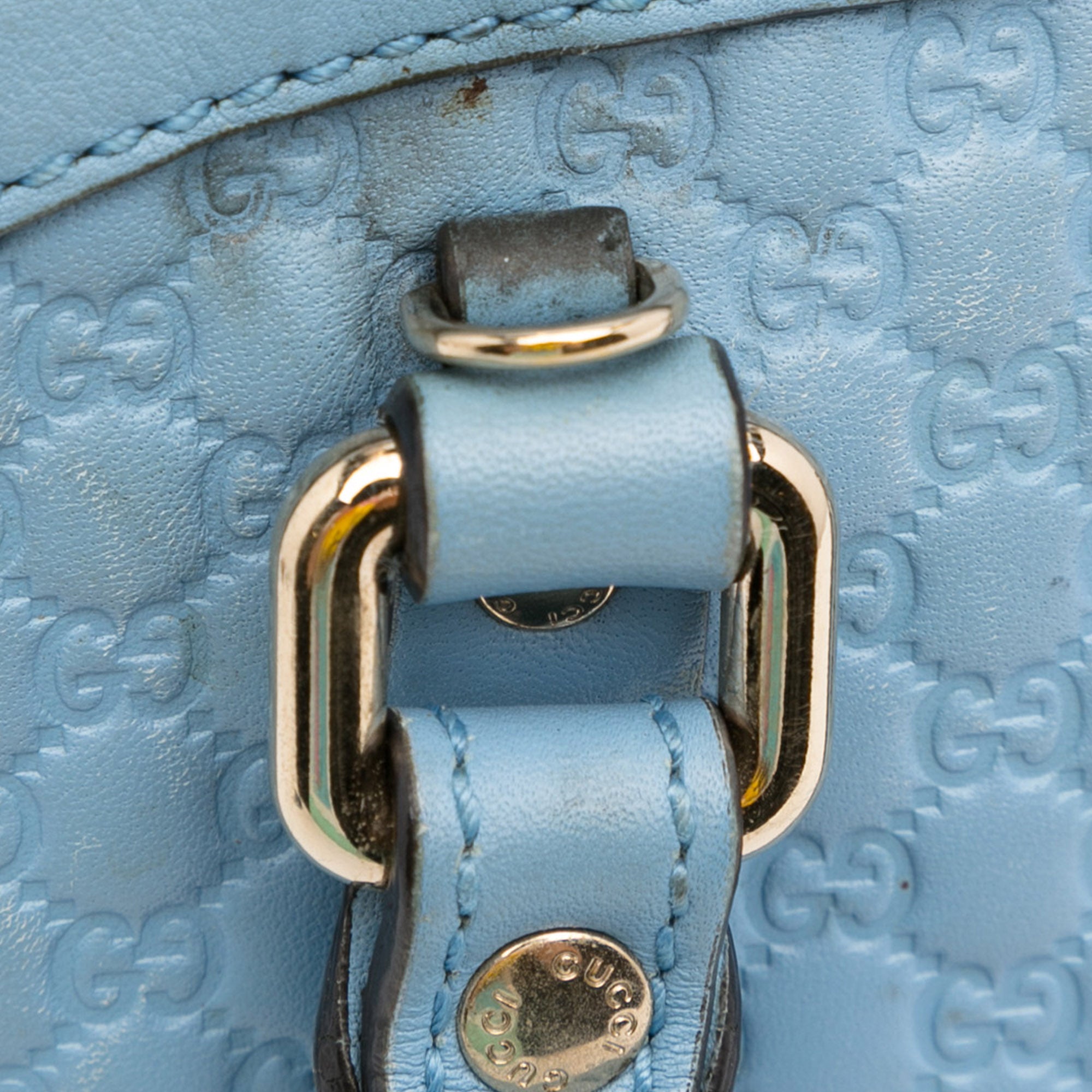 Gucci Pre-Owned Mini Microguccissima Dome Satchel | Women | Blue x Light Blue