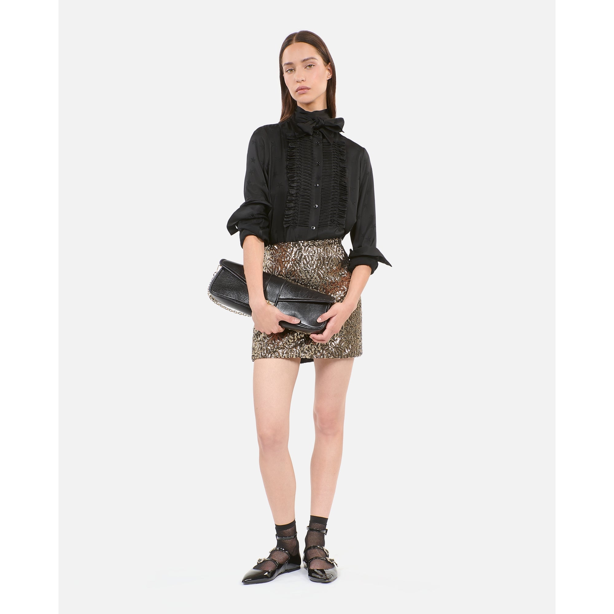 Jacquard Shirt | Women | Black