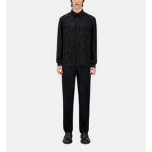 Jacquard Shirt With Palm Trees | Men | Black