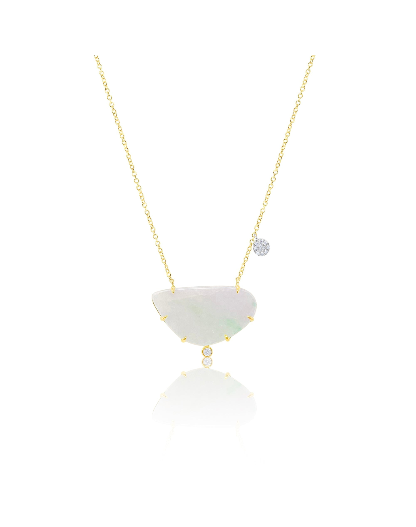 Jade and Diamond Necklace | 14kt Gold