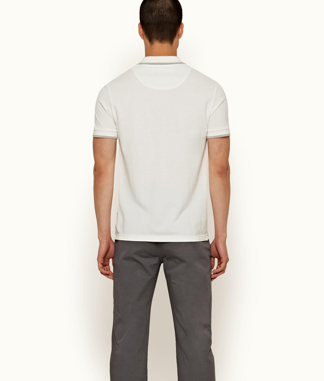 Jarrett Classic Fit Contrast Tipping Zip Placket Polo Shirt | Cloud