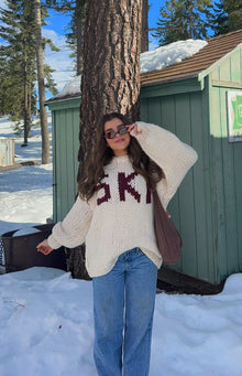 Jasmine Ski Jacquard Chunky Knit Sweater | Cream