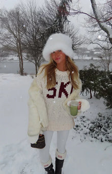 Jasmine Ski Jacquard Chunky Knit Sweater | Cream