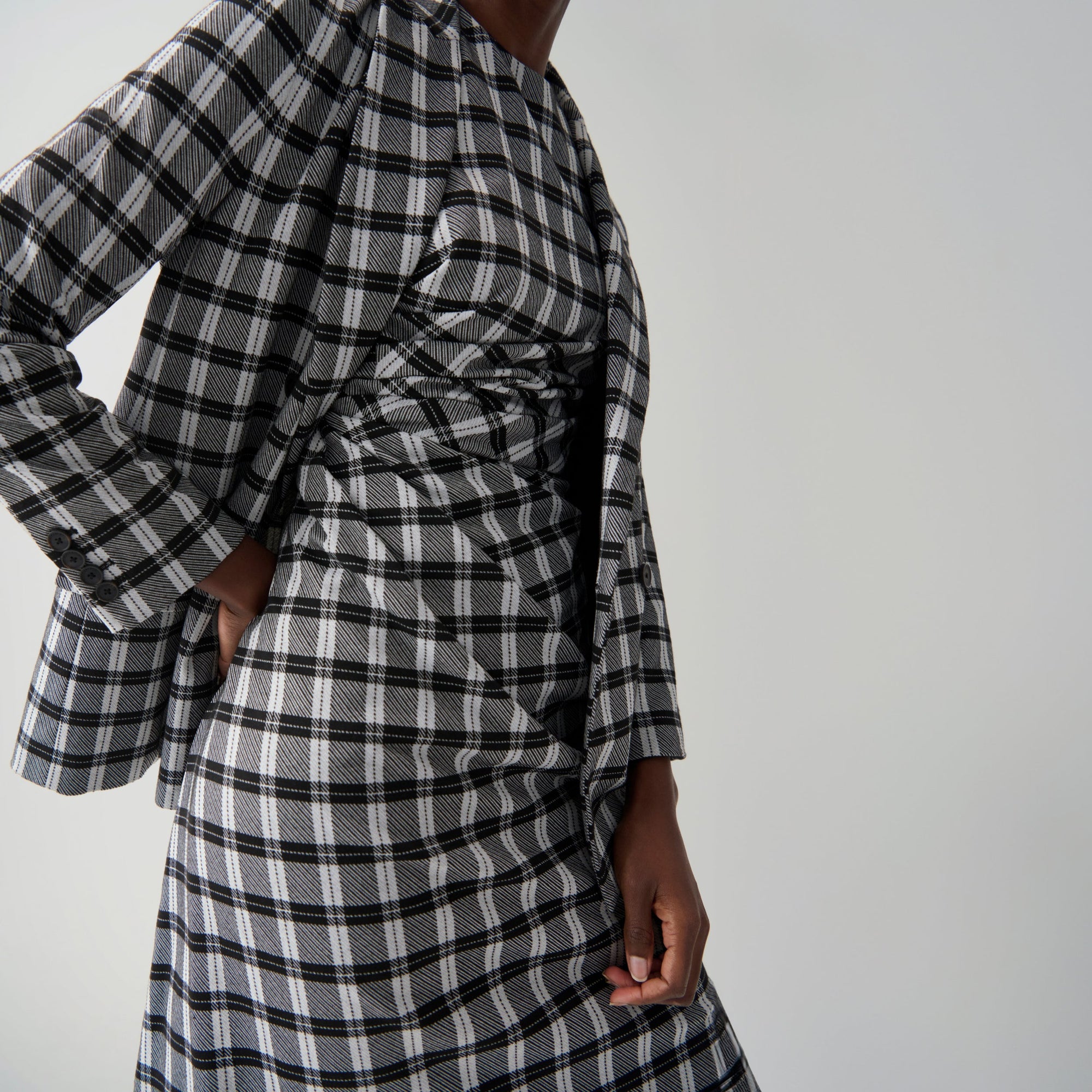 Front image of a woman wearing the O'Hara Blazer  | Exclude