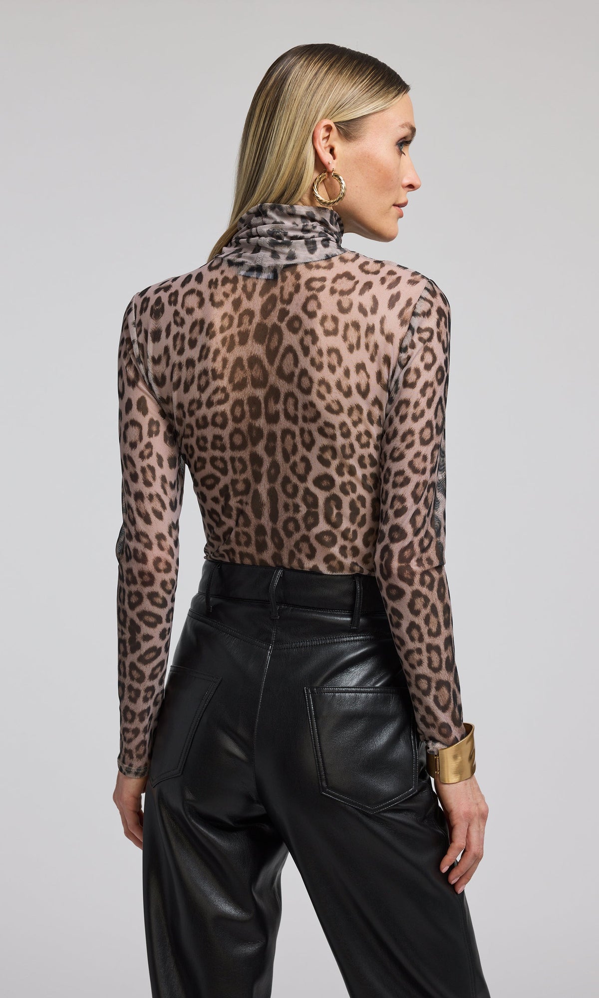 Tyla Leo Mesh Top | Leopard