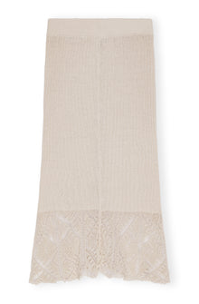 Lace Midi Skirt | Egret