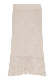 Lace Midi Skirt | Egret