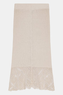 Lace Midi Skirt | Egret