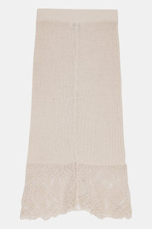 Lace Midi Skirt | Egret