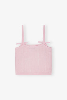 Cashmere Mix Strap Top | Mauve Chalk