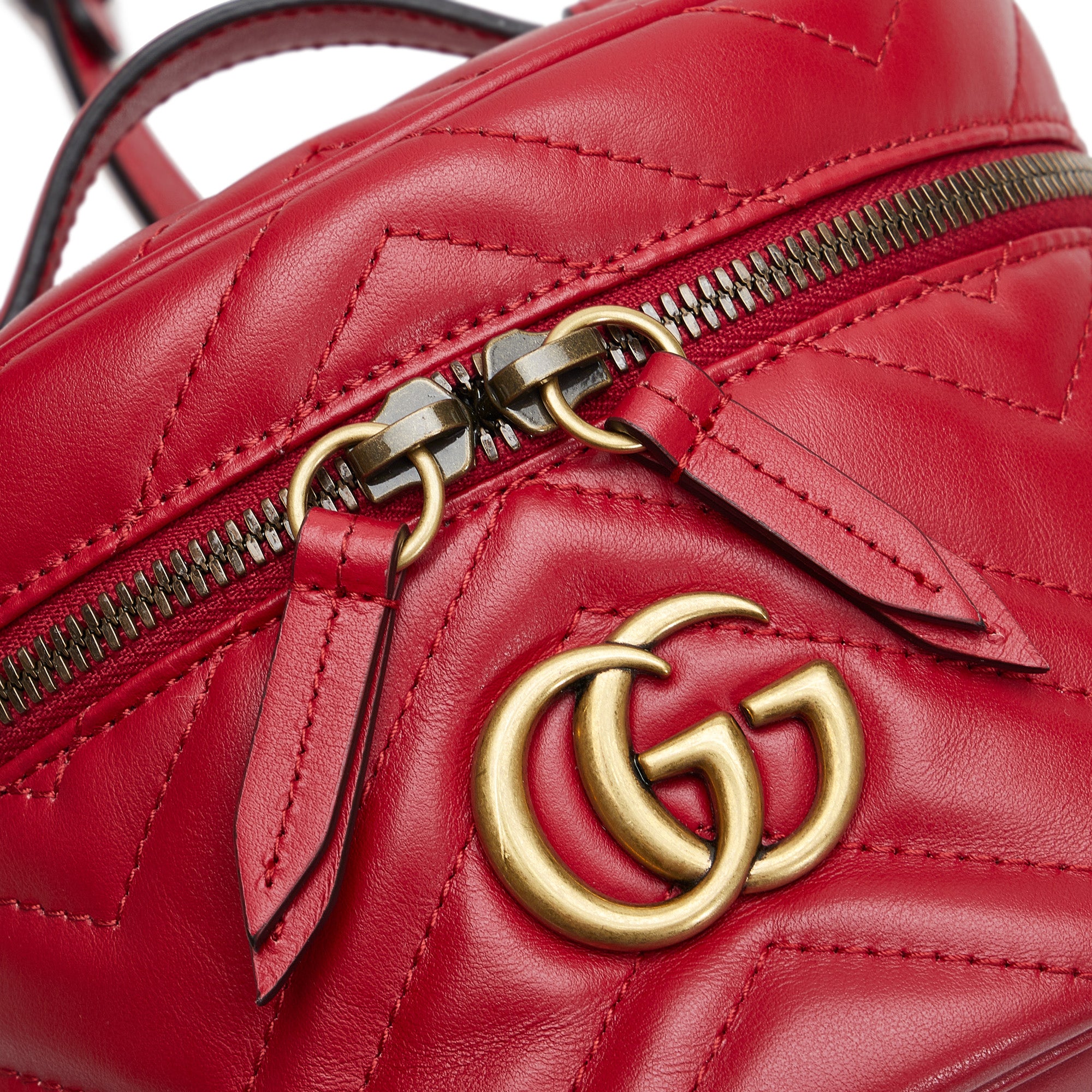 Gucci Pre-Owned GG Marmont Round Backpack | Women | Red