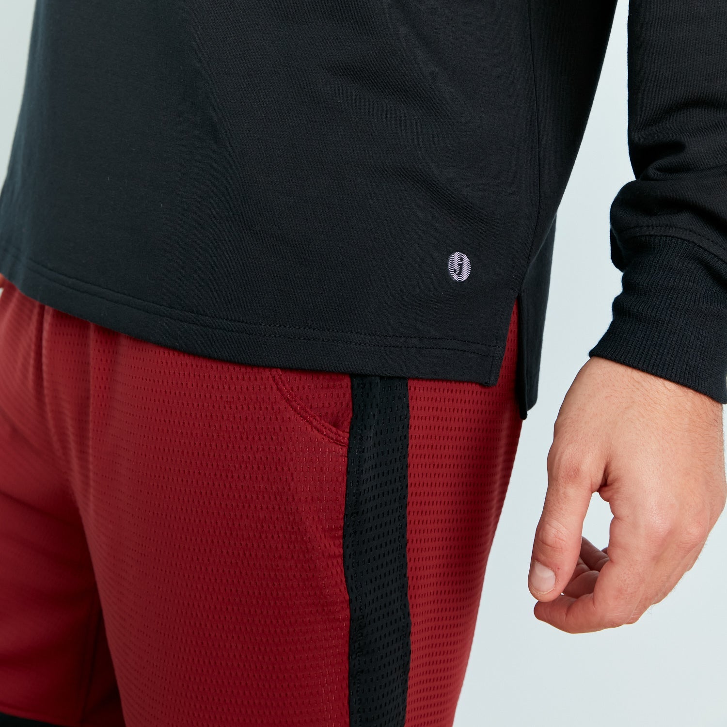 Breathable Mesh Lounge Shorts with Modal Lining | Cabernet/Black