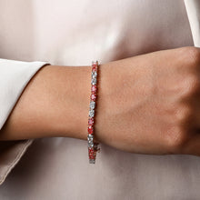 Womens | Fashion Bracelet | 14K Two Tone Gold | 9.25 CTW Oval Cut Lab Grown Diamond | Pink-VS1