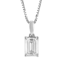 Womens | Jewelry Set | 14K White Gold | 1 CTW Emerald Cut Lab Grown Diamond | G-VS-SI1
