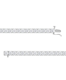 Womens | Tennis Bracelet | 14K White Gold | 15.2 CTW Round Cut Lab Grown Diamond | I-J-I1