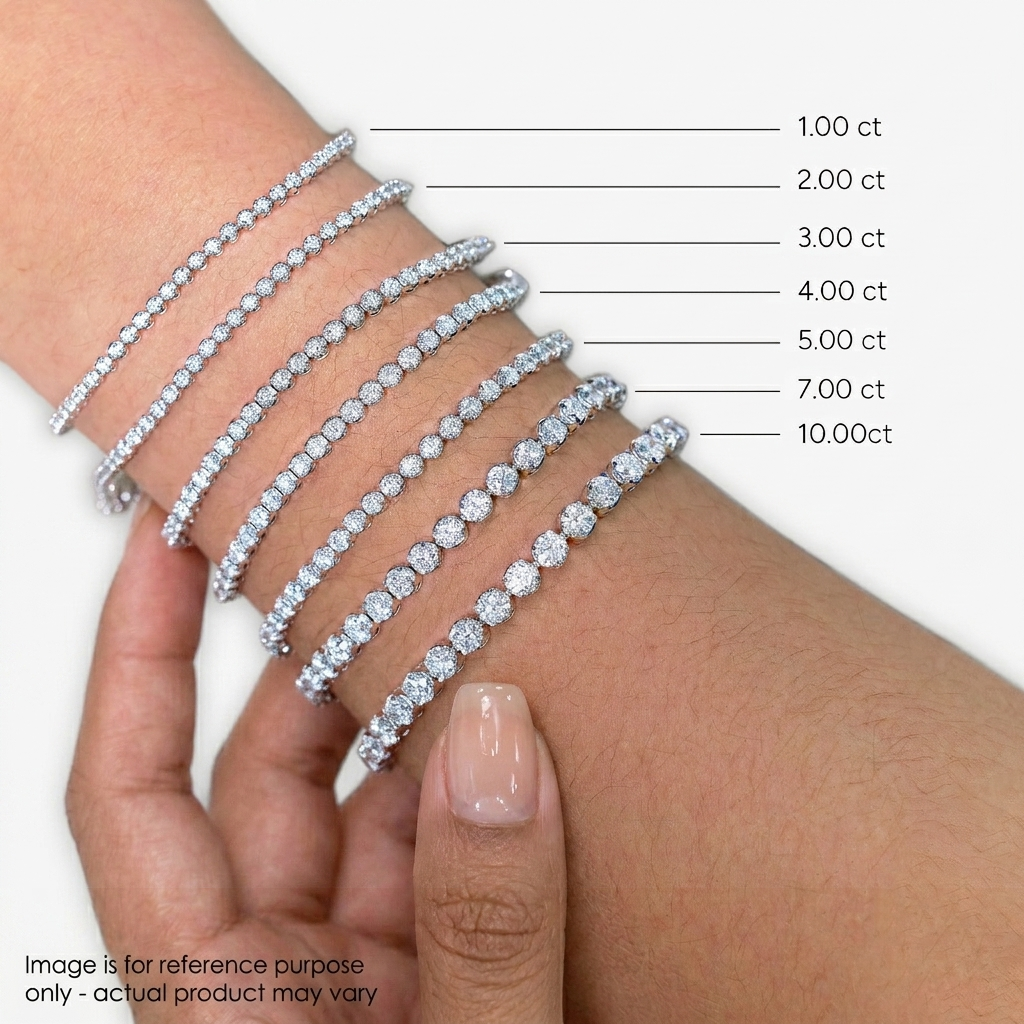 Womens | Tennis Bracelet | 14K White Gold | 20 CTW Round Cut Lab Grown Diamond | G-SI